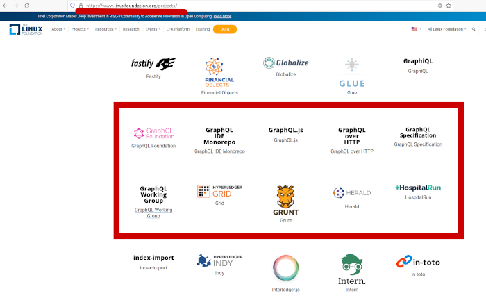GraphQL related projects under Linux Foundation
