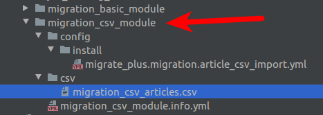 CSV Migrate module structure