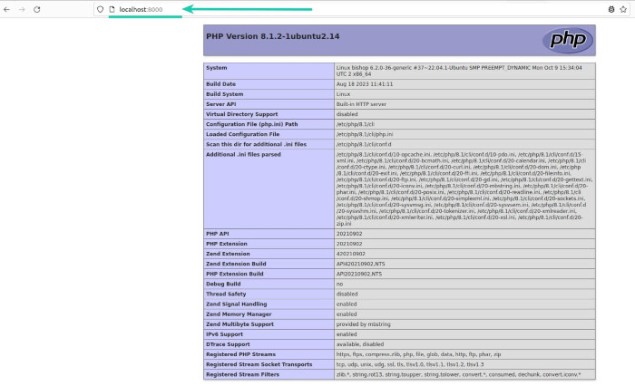 Getting info from PHP installation