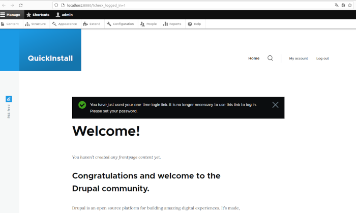 Enabling a Drupal site in your local environment