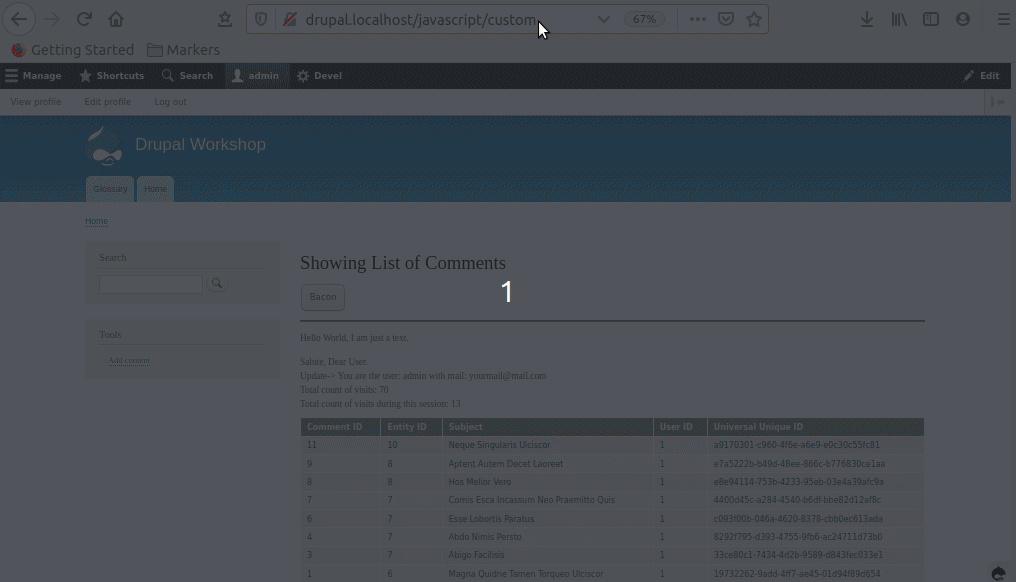 Execution of the whole JavaScript code