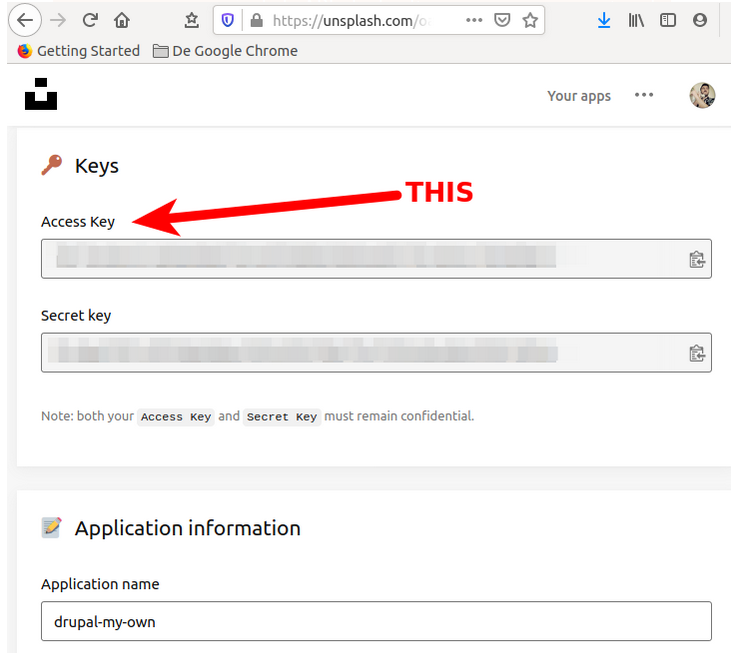 Getting the Unsplash API key