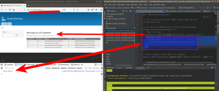 Loading JavaScript file in the custom module